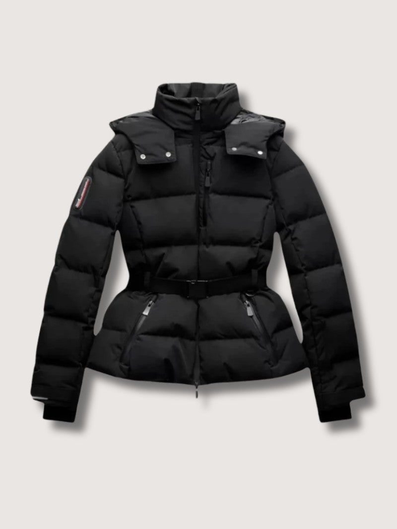 Women's Belted Insulated Puffer Jacket - Women's Puffer Jacket - Wild Eye Vision