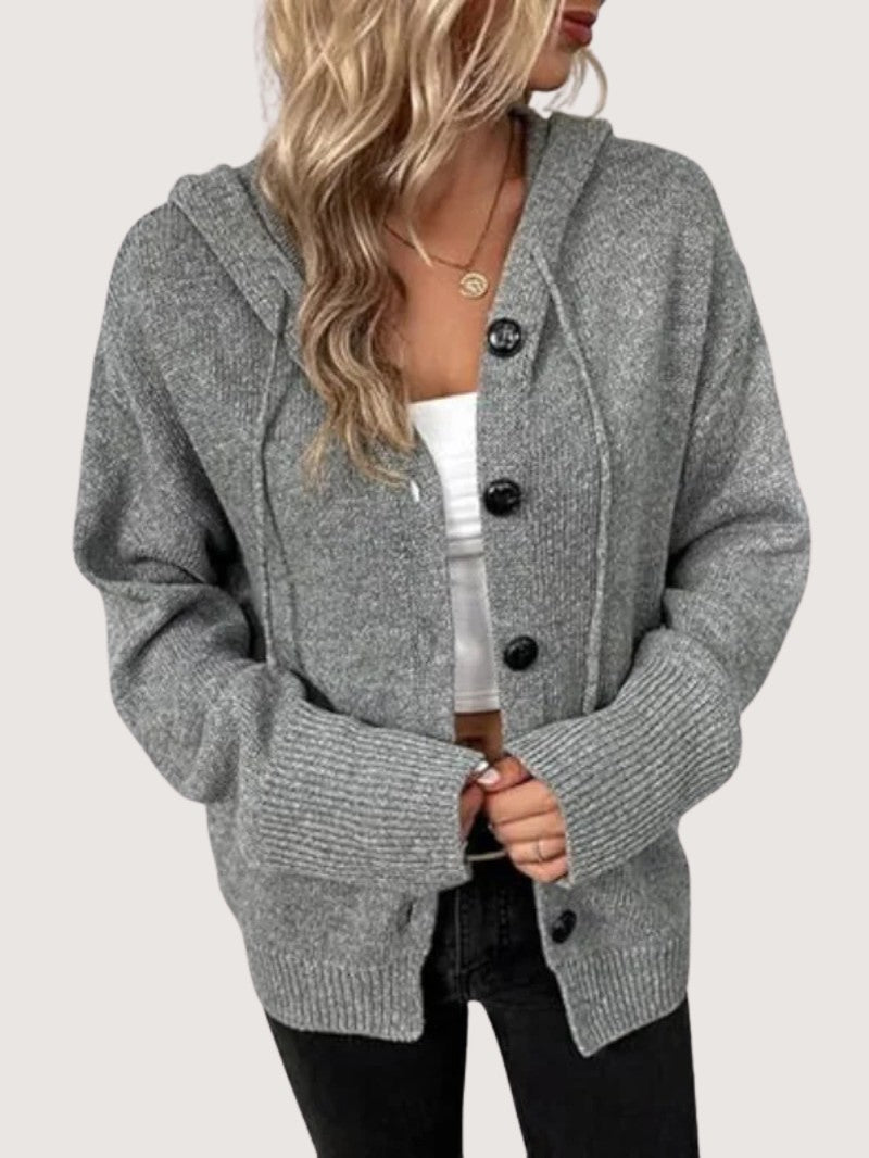 Women's Button Front Knit Cardigan - Women Knit Cardigan - Wild Eye Vision