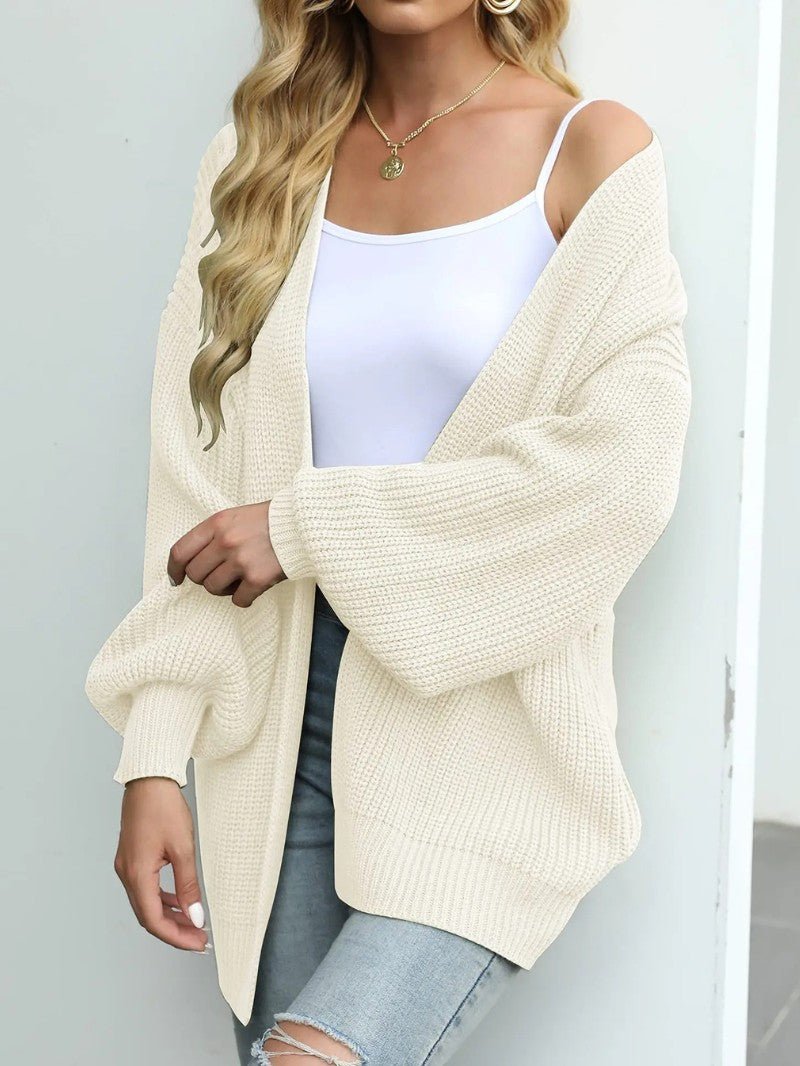 Women's Casual Chunky Knit Cardigan - Women Knit Cardigan - Wild Eye Vision