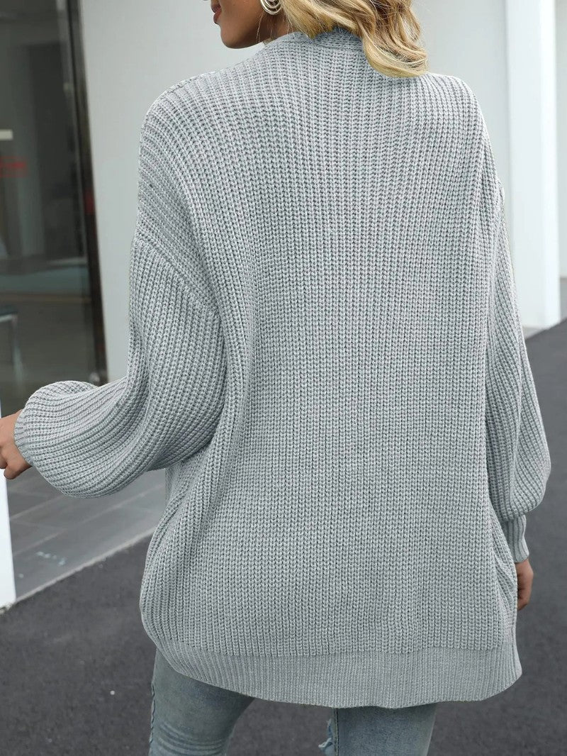 Women's Casual Chunky Knit Cardigan - Women Knit Cardigan - Wild Eye Vision