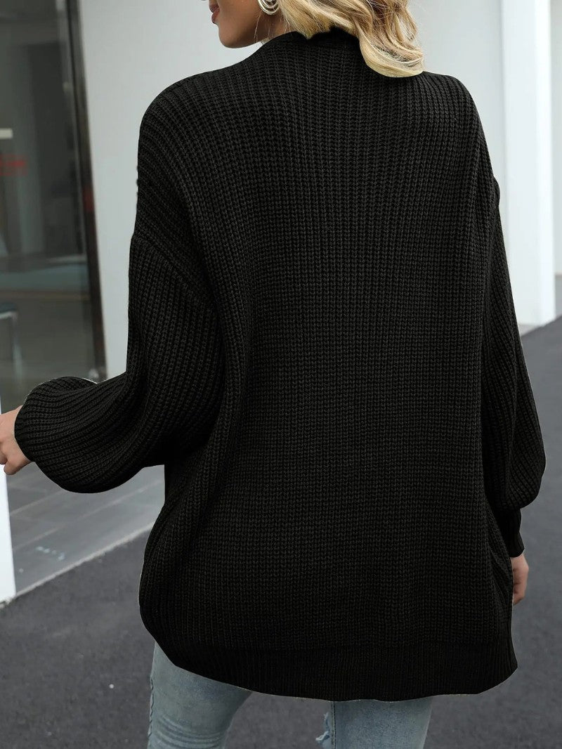 Women's Casual Chunky Knit Cardigan - Women Knit Cardigan - Wild Eye Vision