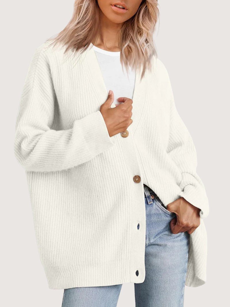 Women's Classic Button - Up Knit Cardigan - Women Knit Cardigan - Wild Eye Vision