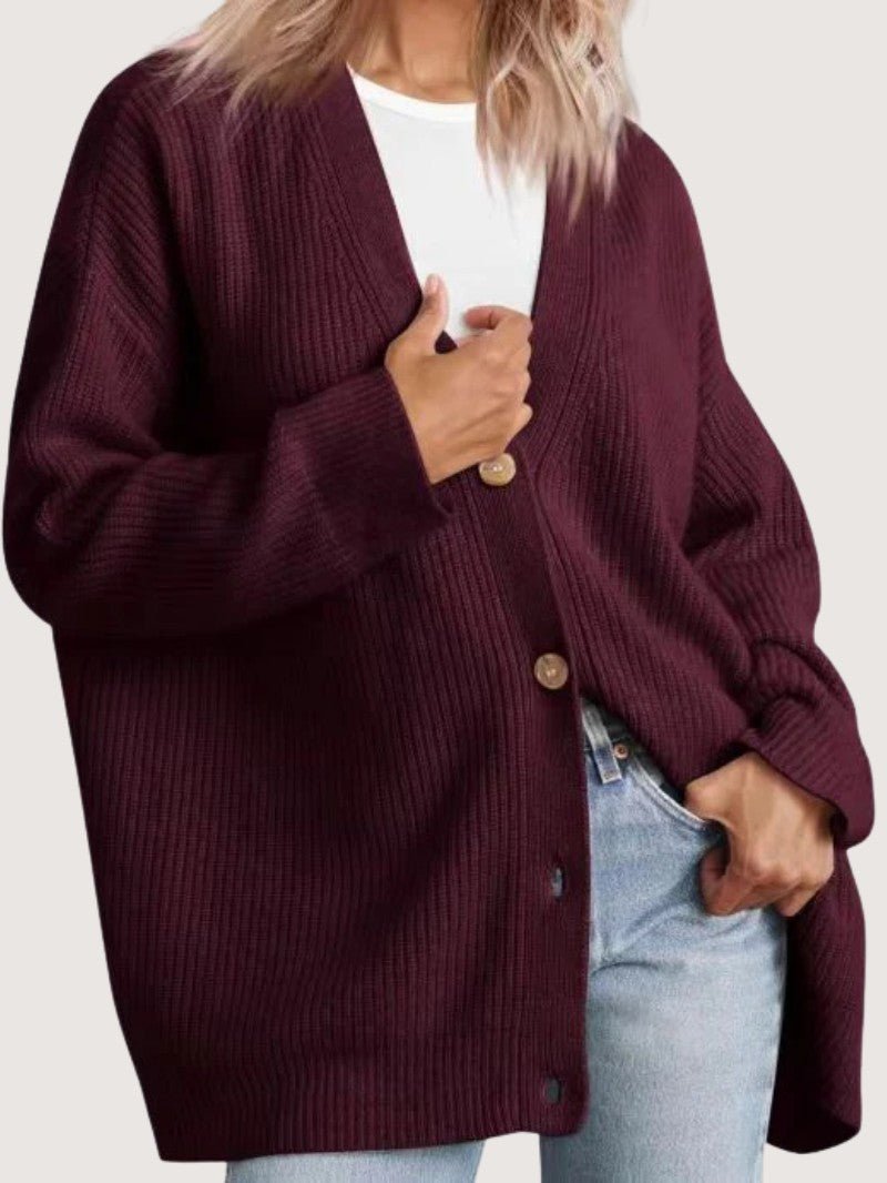 Women's Classic Button - Up Knit Cardigan - Women Knit Cardigan - Wild Eye Vision