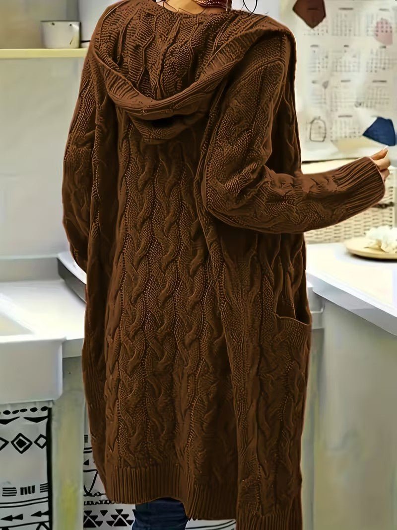 Women's Hooded Knit Cardigan - Women Knit Cardigan - Wild Eye Vision