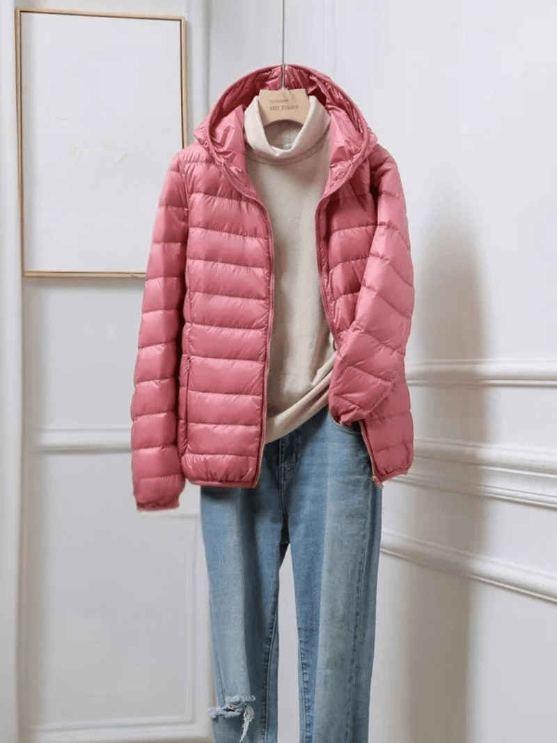 Women’s Lightweight Hooded Puffer Jacket - Women's Puffer Jacket - Wild Eye Vision