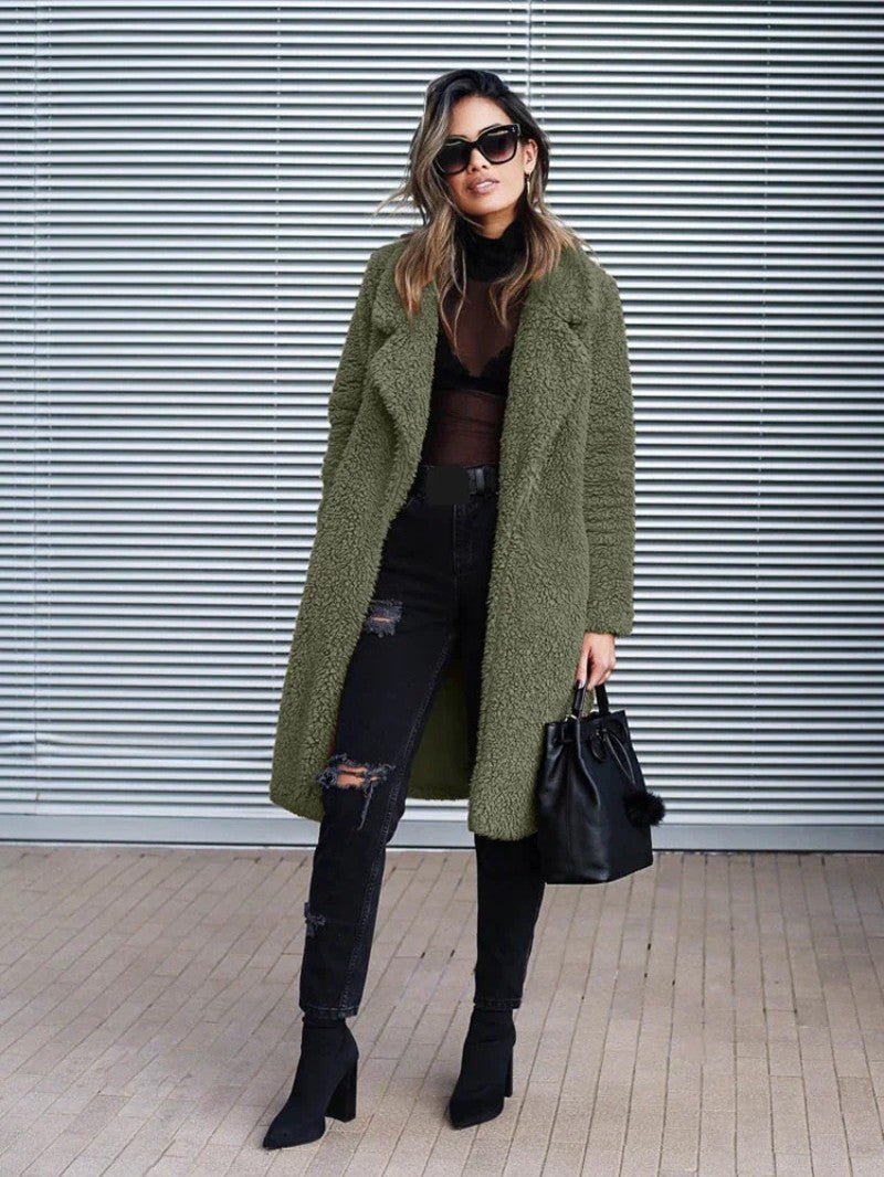 Women’s Long Fleece Coat - Women's Coat - Wild Eye Vision