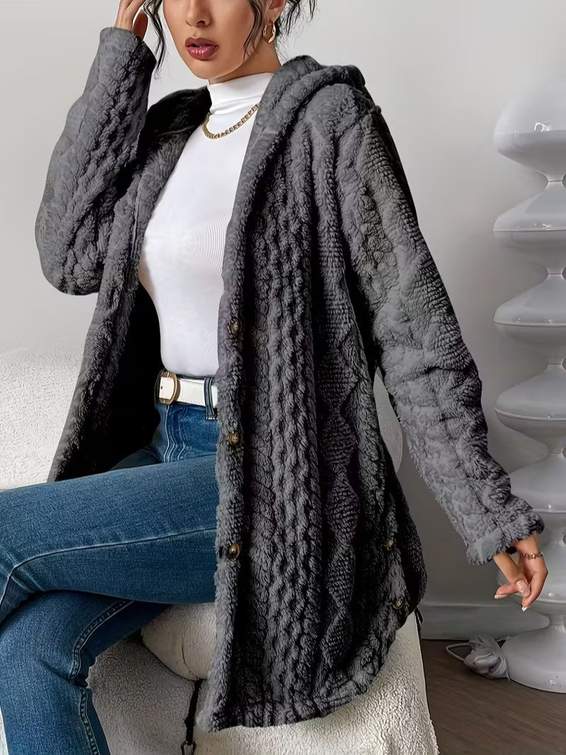 Women’s Longline Hooded Knit Cardigan - Women Cardigan - Wild Eye Vision