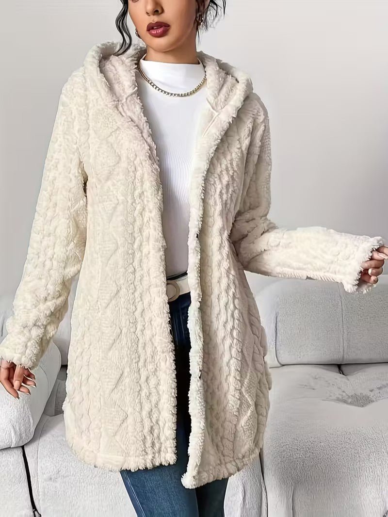 Women’s Longline Hooded Knit Cardigan - Women Cardigan - Wild Eye Vision
