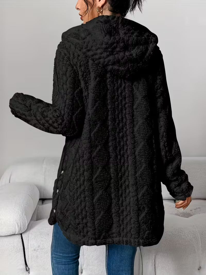 Women’s Longline Hooded Knit Cardigan - Women Cardigan - Wild Eye Vision