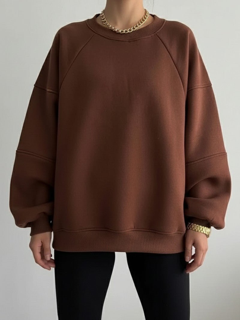 Women’s Loose Fit Balloon Sleeve Jumper - Women Jumper - Wild Eye Vision