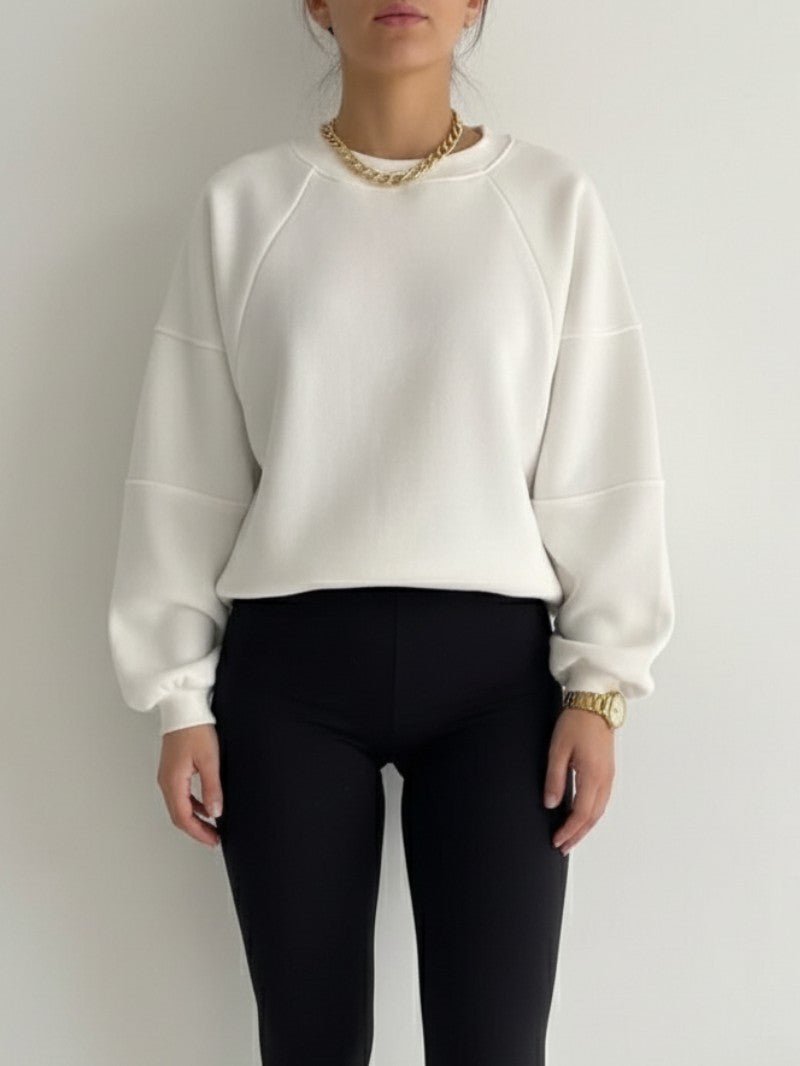 Women’s Loose Fit Balloon Sleeve Jumper - Women Jumper - Wild Eye Vision