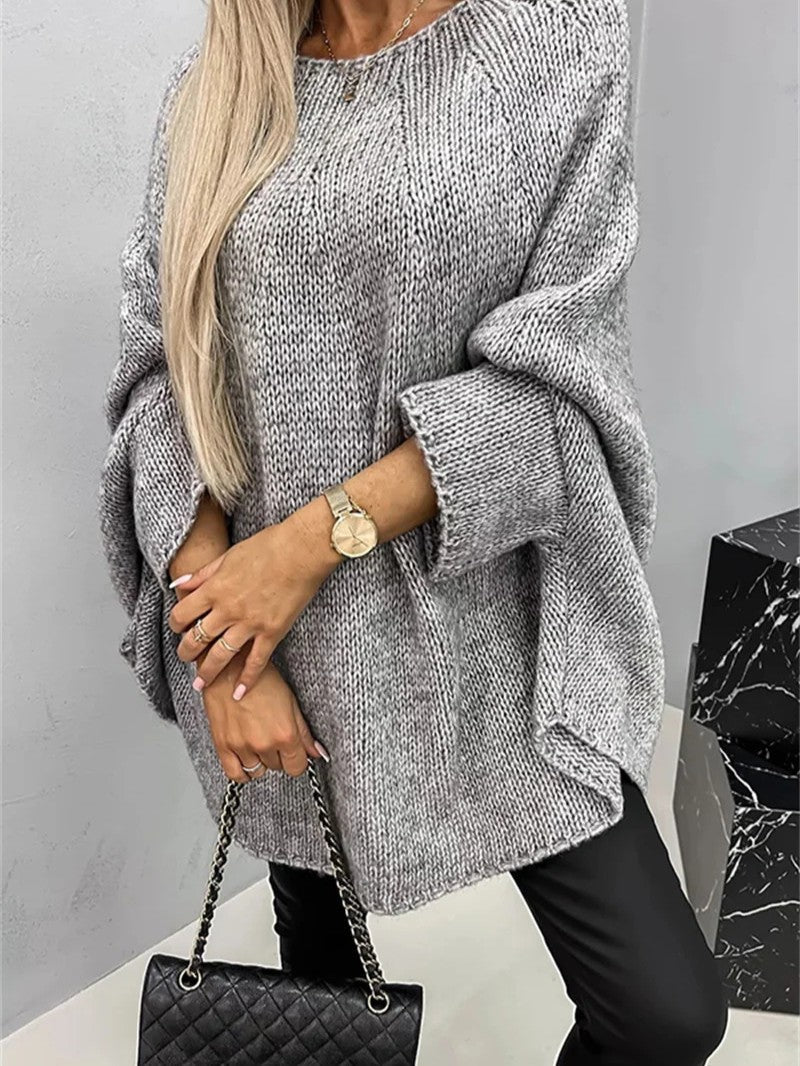 Women's Oversized Batwing Knit Jumper - Women Knitted Jumper - Wild Eye Vision