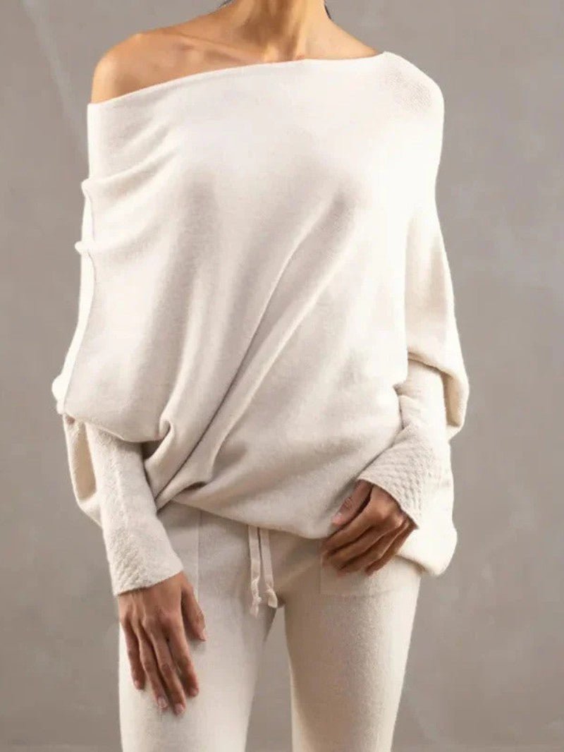 Women’s Oversized Boat Neck Jumper - Women Jumper - Wild Eye Vision