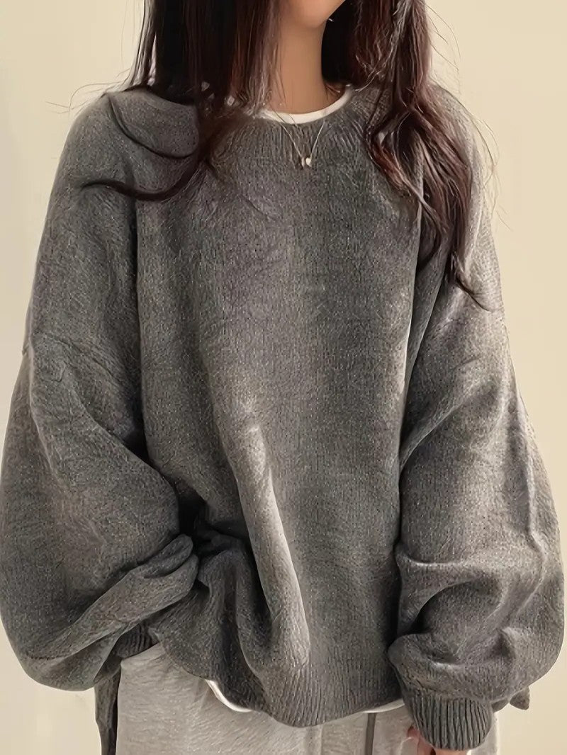 Women’s Oversized Lantern Sleeve Jumper - Women Jumper - Wild Eye Vision