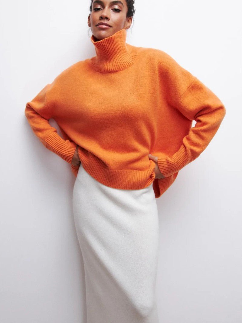 Women’s Oversized Turtleneck Jumper - Women Jumper - Wild Eye Vision