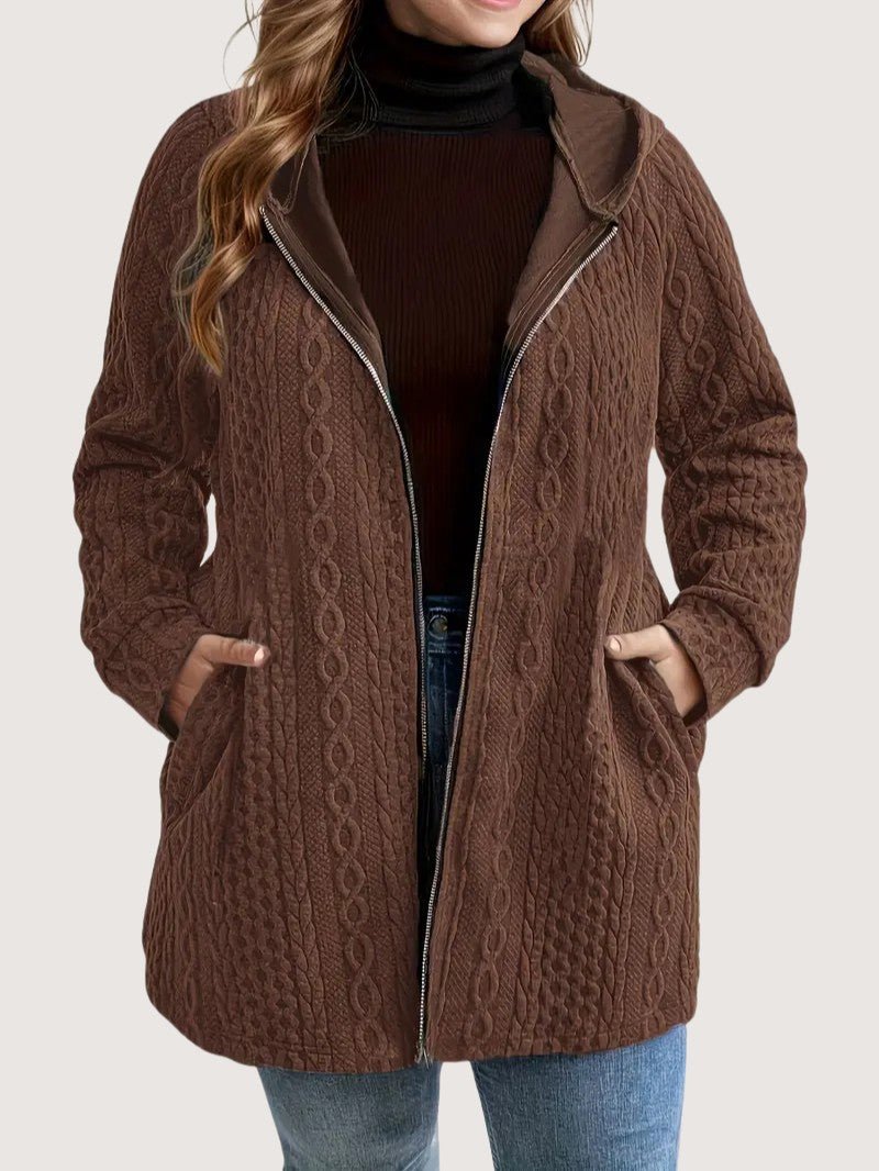 Women's Plus Size Casual Zip Coat - Women's Coat - Wild Eye Vision