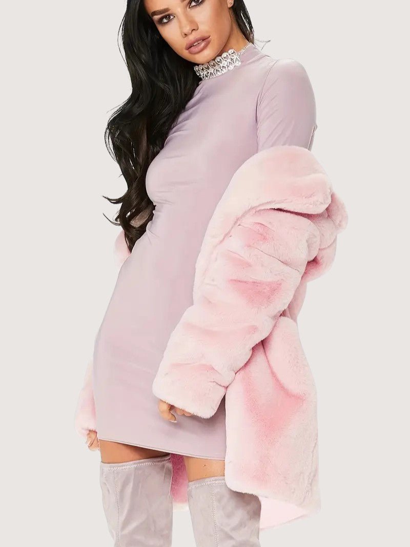 Women's Plush Button Winter Coat - Women's Coat - Wild Eye Vision