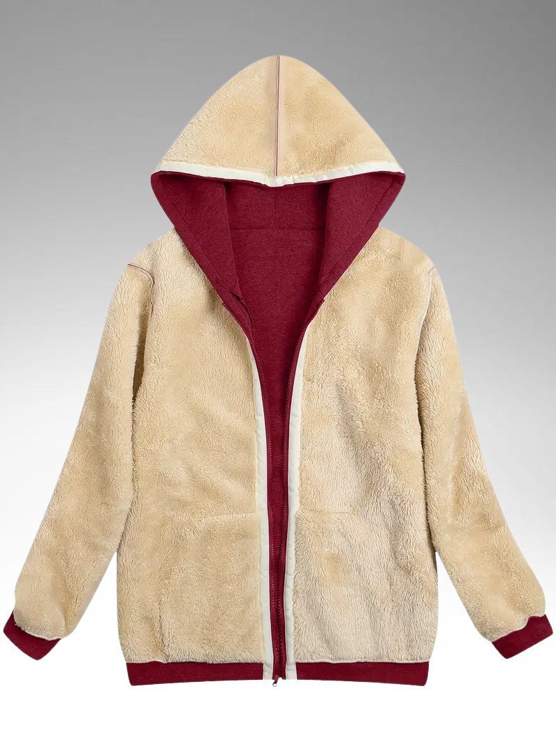 Women’s Plush Fleece - Lined Hooded Jacket - Women's Winter Jacket - Wild Eye Vision