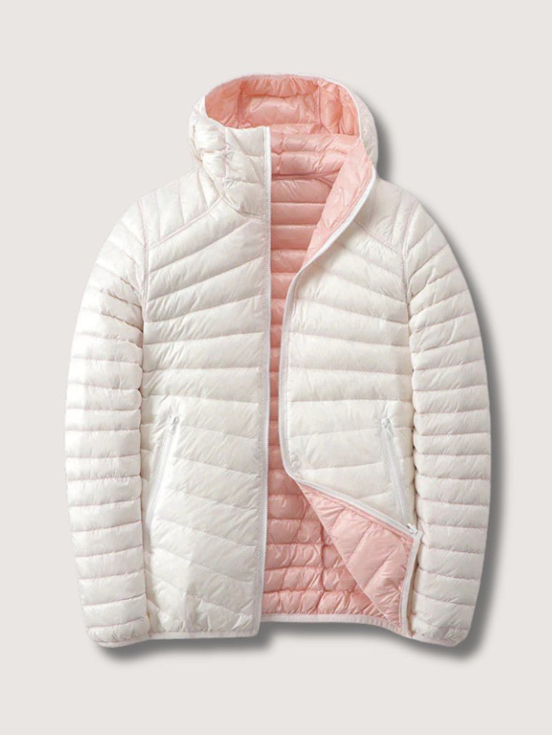 Women’s Reversible Hooded Transitional Jacket - Women's Puffer Jacket - Wild Eye Vision