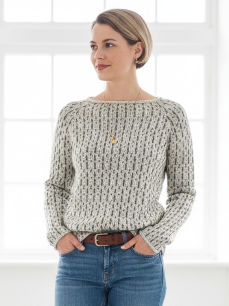Women's Ribbed Crewneck Knit Jumper - Women Knitted Jumper - Wild Eye Vision