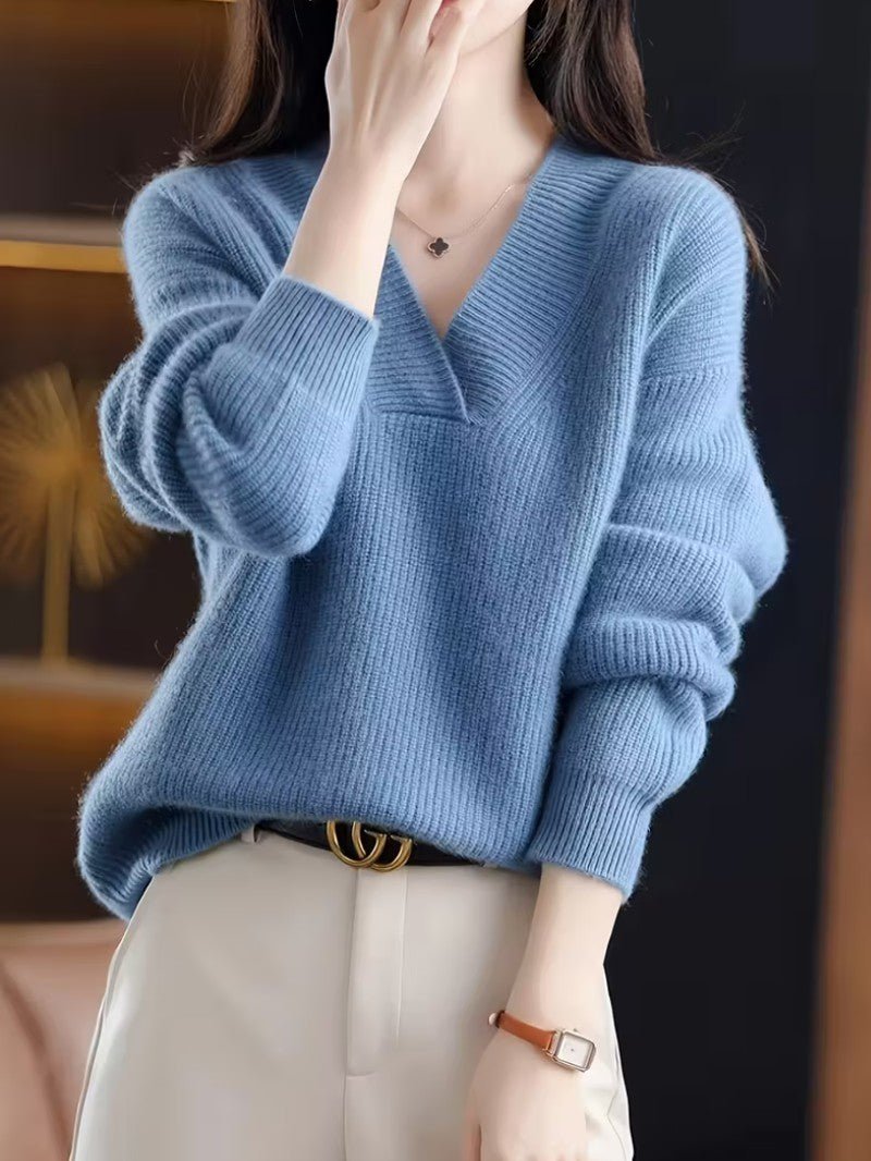 Women’s Soft V Neck Jumper - Women Jumper - Wild Eye Vision