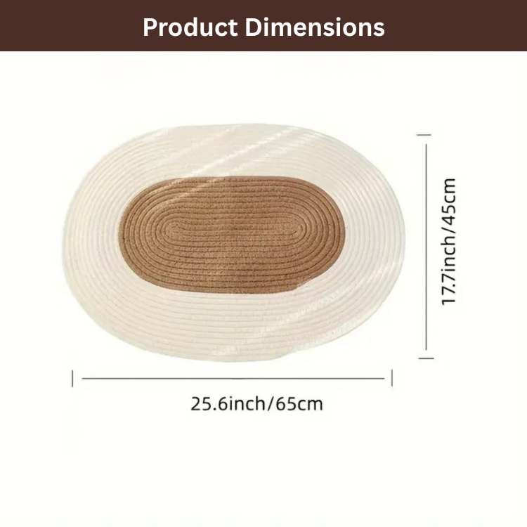 WovenNest Oval Braided Floor Mat - Mat - Wild Eye Vision