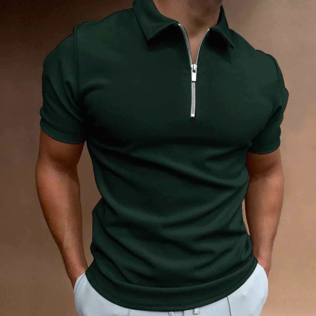 Zipper Neck Polo Shirt - Polo Shirts - Wild Eye Vision