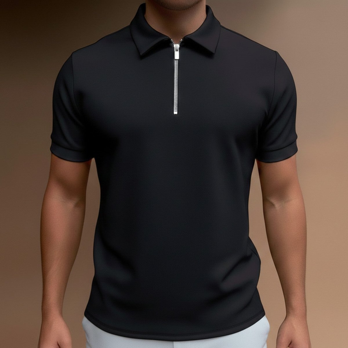 Zipper Neck Polo Shirt - Polo Shirts - Wild Eye Vision