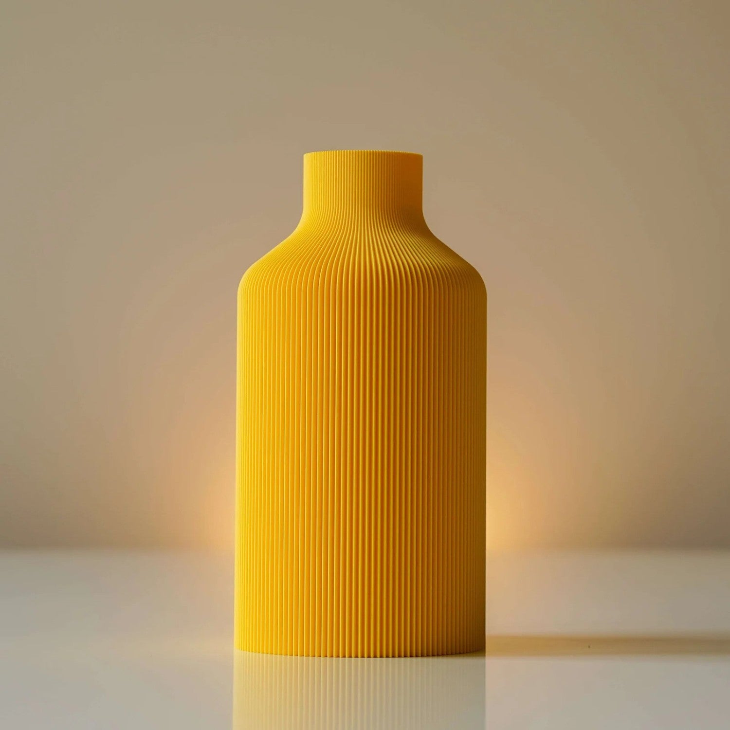 Modern Ribbed Bottle Vase