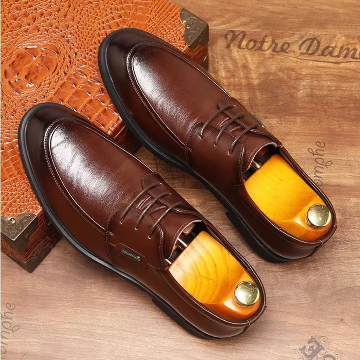 Leather Lace Up Oxford Shoes