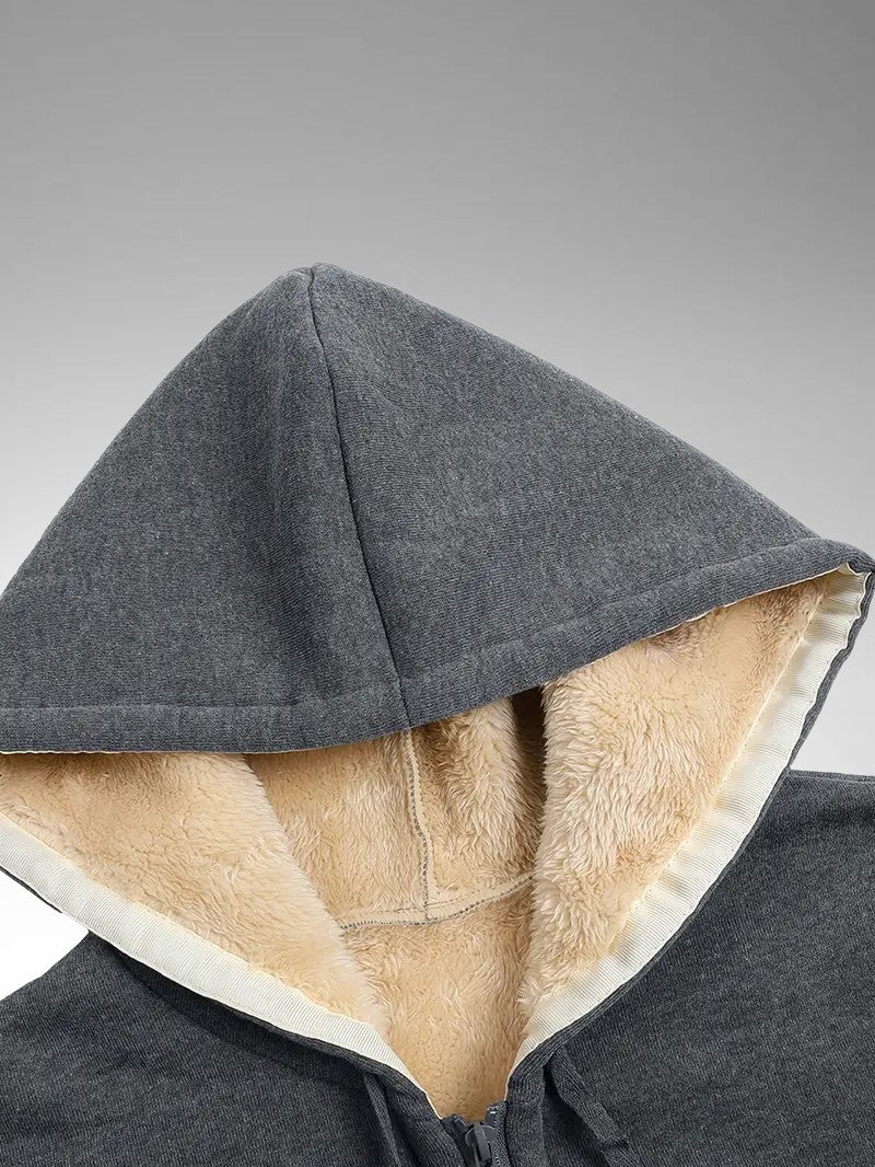Women’s Plush Fleece-Lined Hooded Jacket