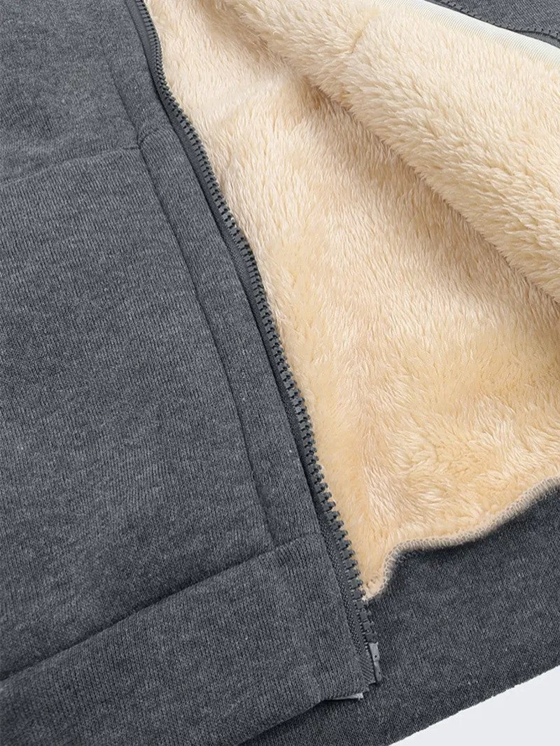 Women’s Plush Fleece-Lined Hooded Jacket