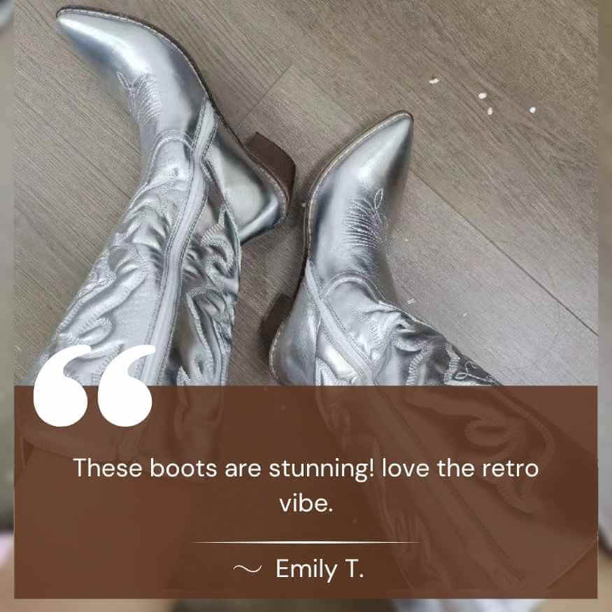 Mid-Calf Retro Cowgirl Boots