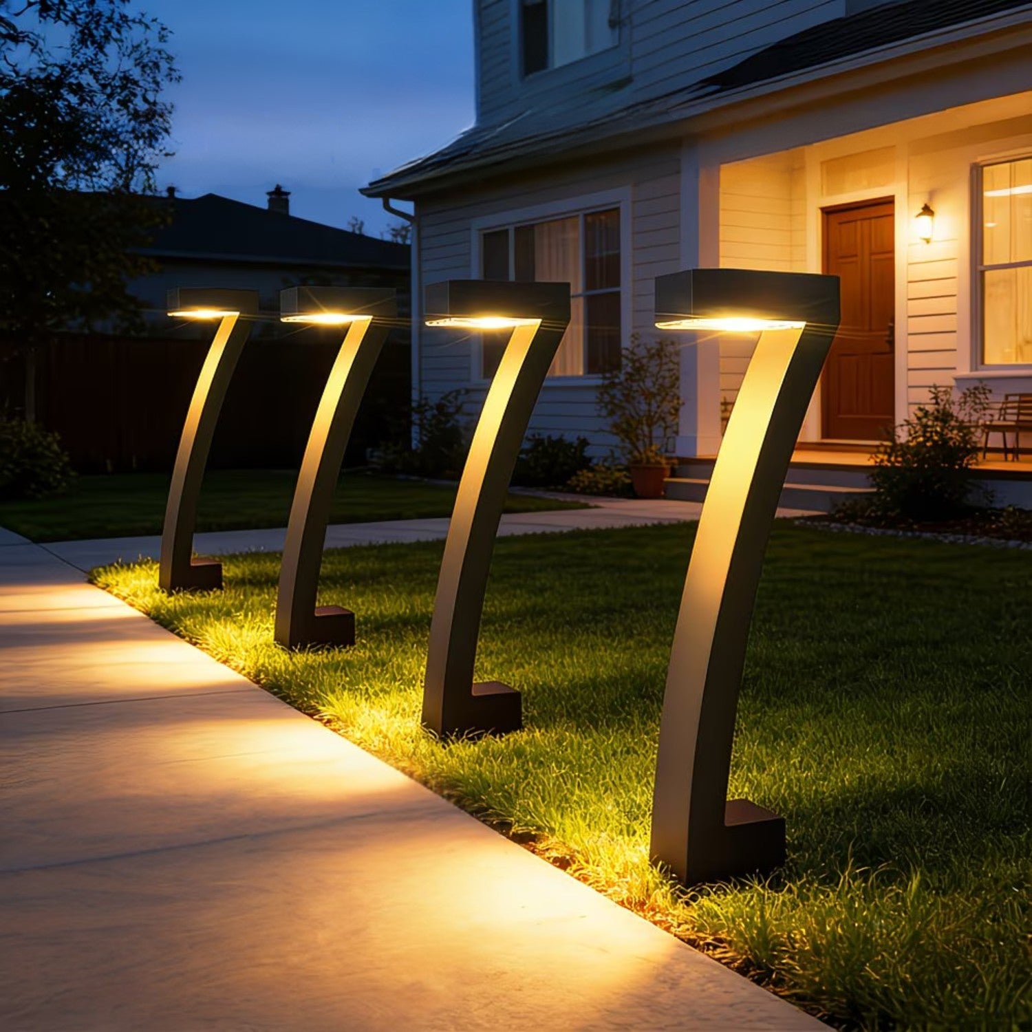 Solar LED Pathway Lawn Lights