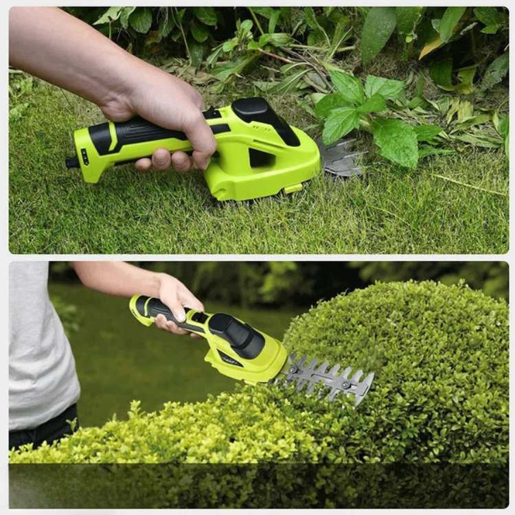 2 - in - 1 Cordless Garden Trimmer - Hedge Trimmer - Wild Eye Vision