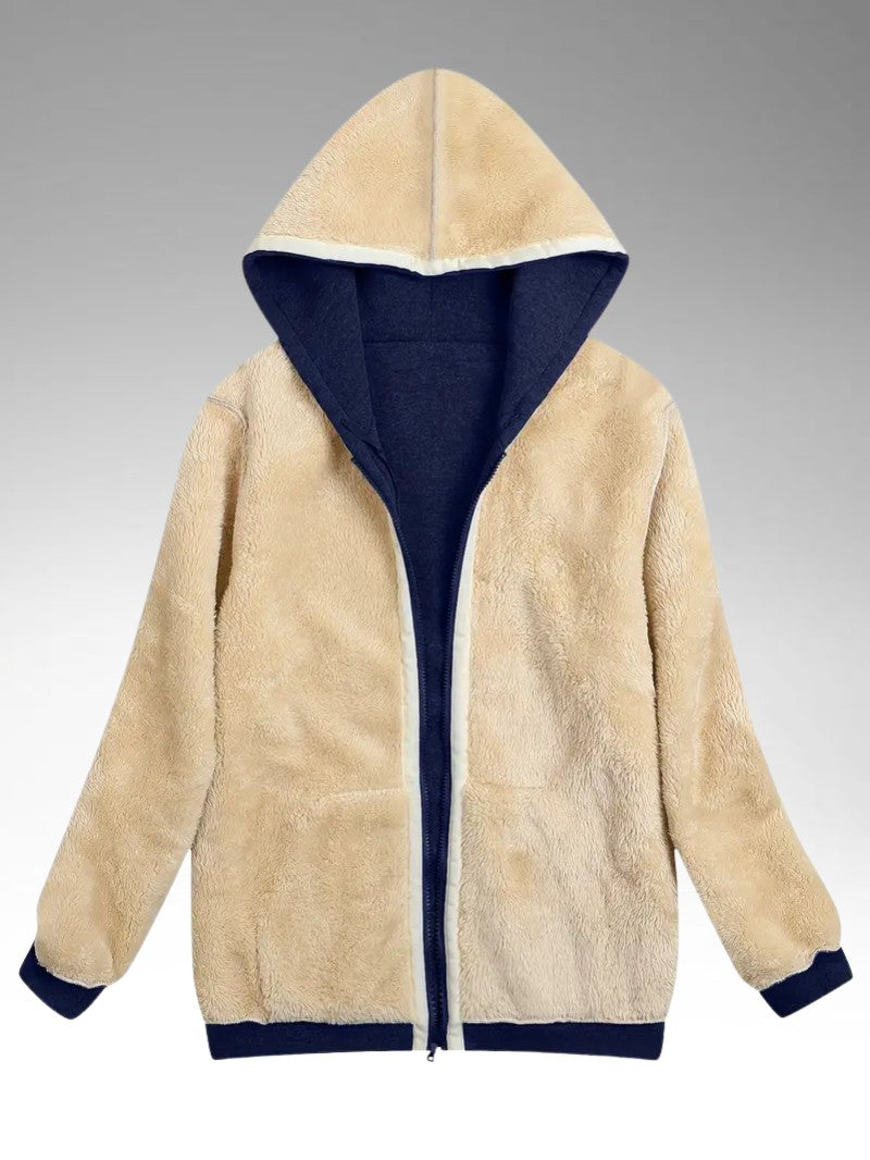 Women’s Plush Fleece-Lined Hooded Jacket