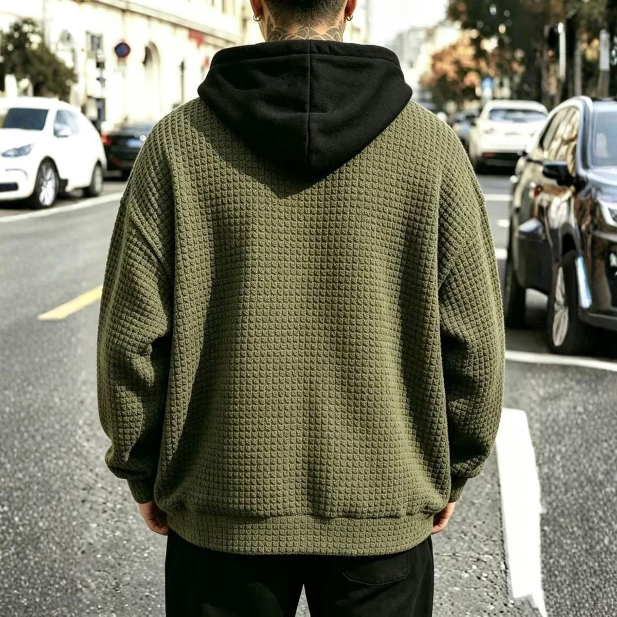 Men’s Textured Hooded Jacket