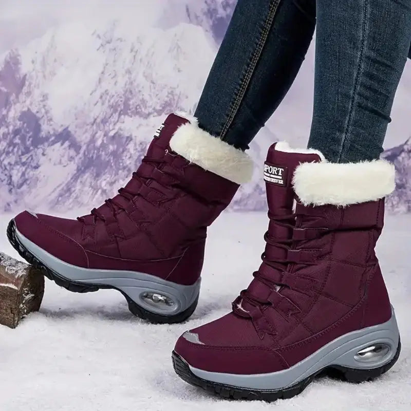 Fleece-Lined Snow Boots for Women