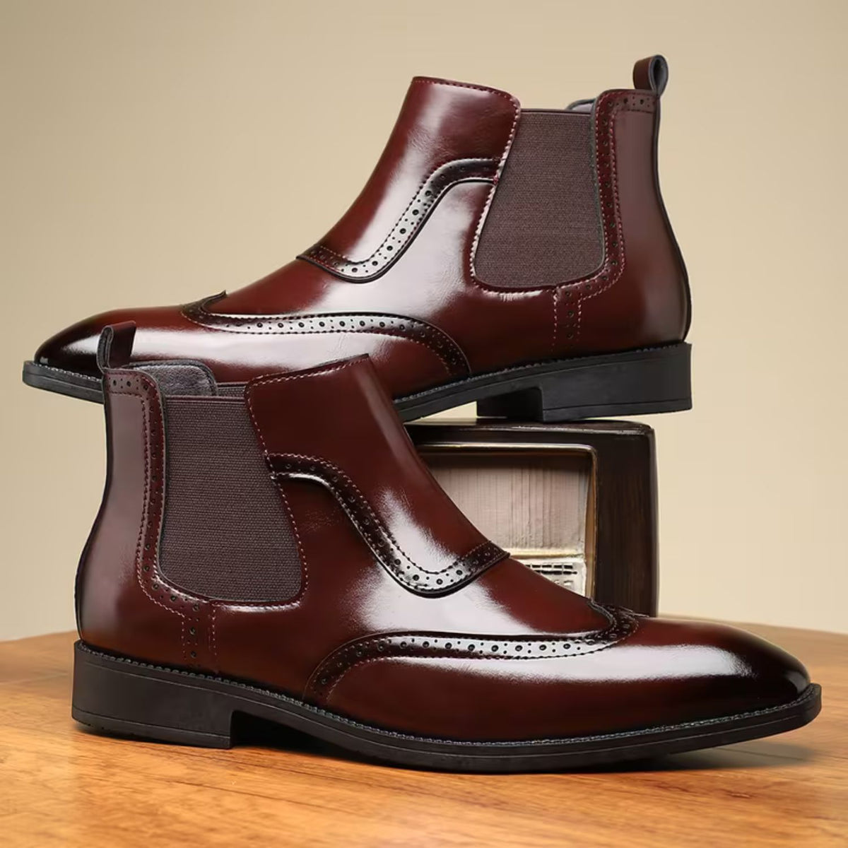Brogue Chelsea Ankle Boots