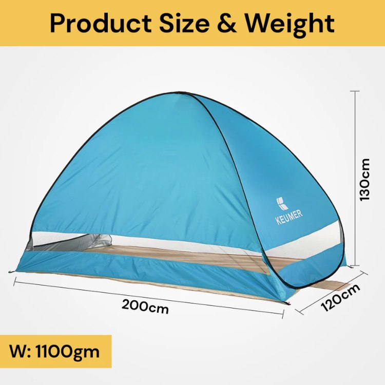 4-Person Family Beach Pop-Up Tent