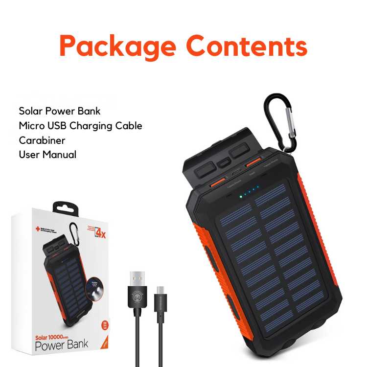 10,000mAh Solar Power Bank