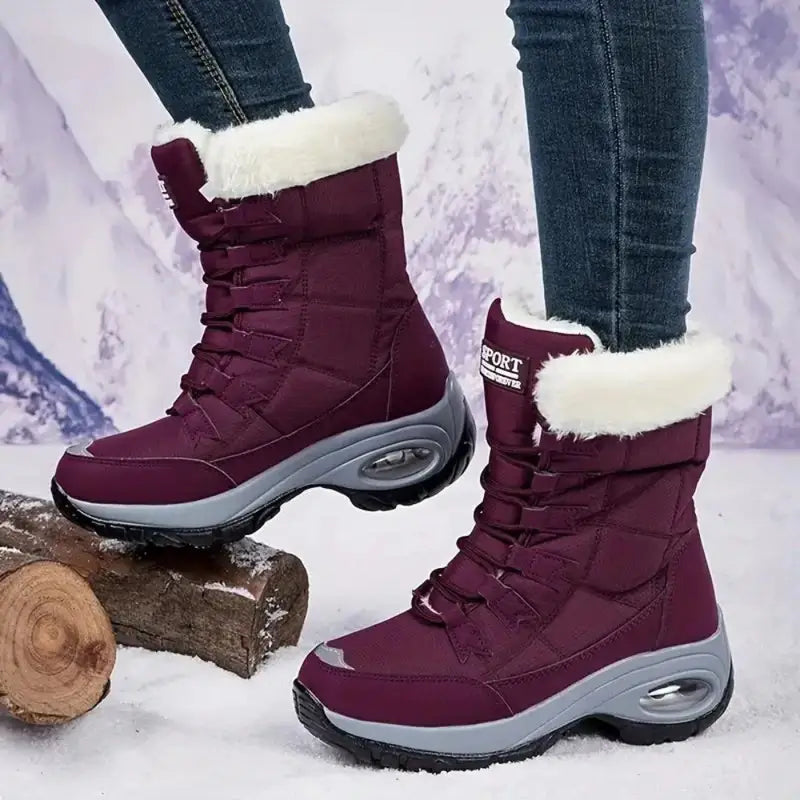 Fleece-Lined Snow Boots for Women