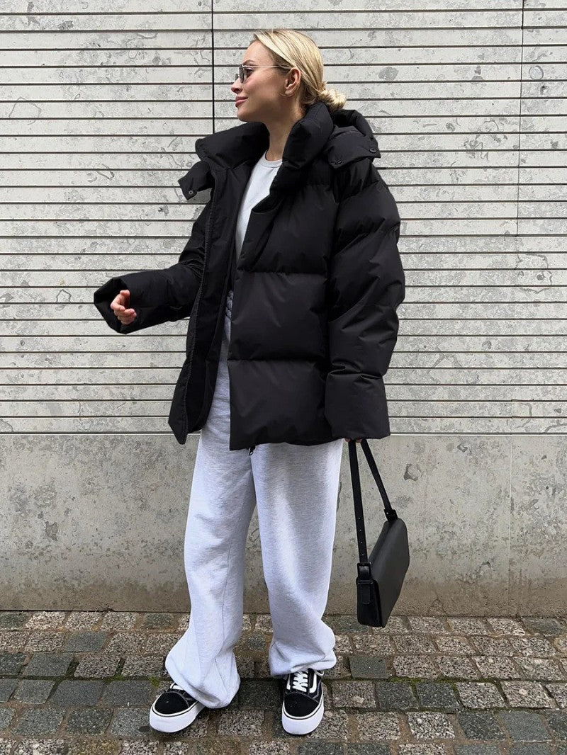 Women’s Oversized High-Neck Puffer Jacket