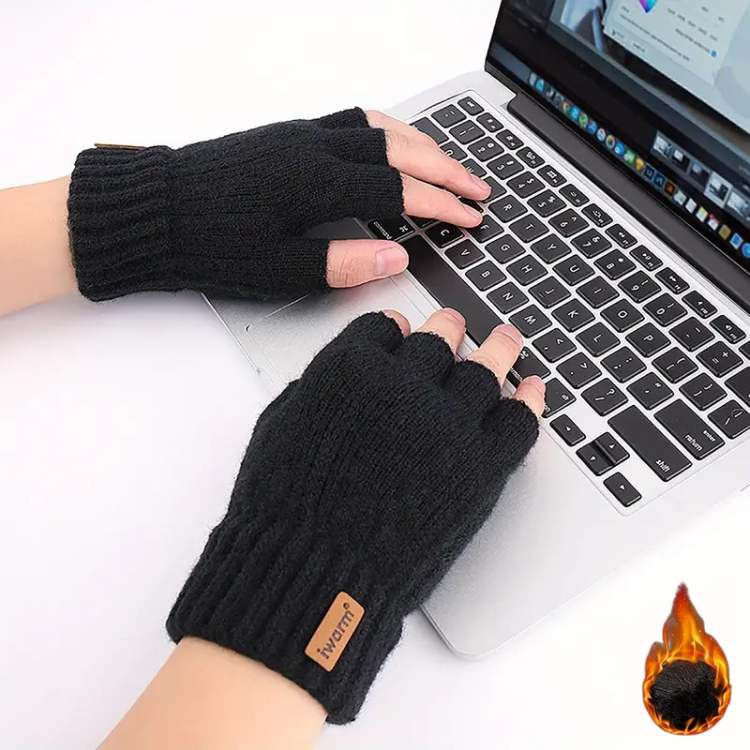 Premium Alpaca Half-Finger Gloves