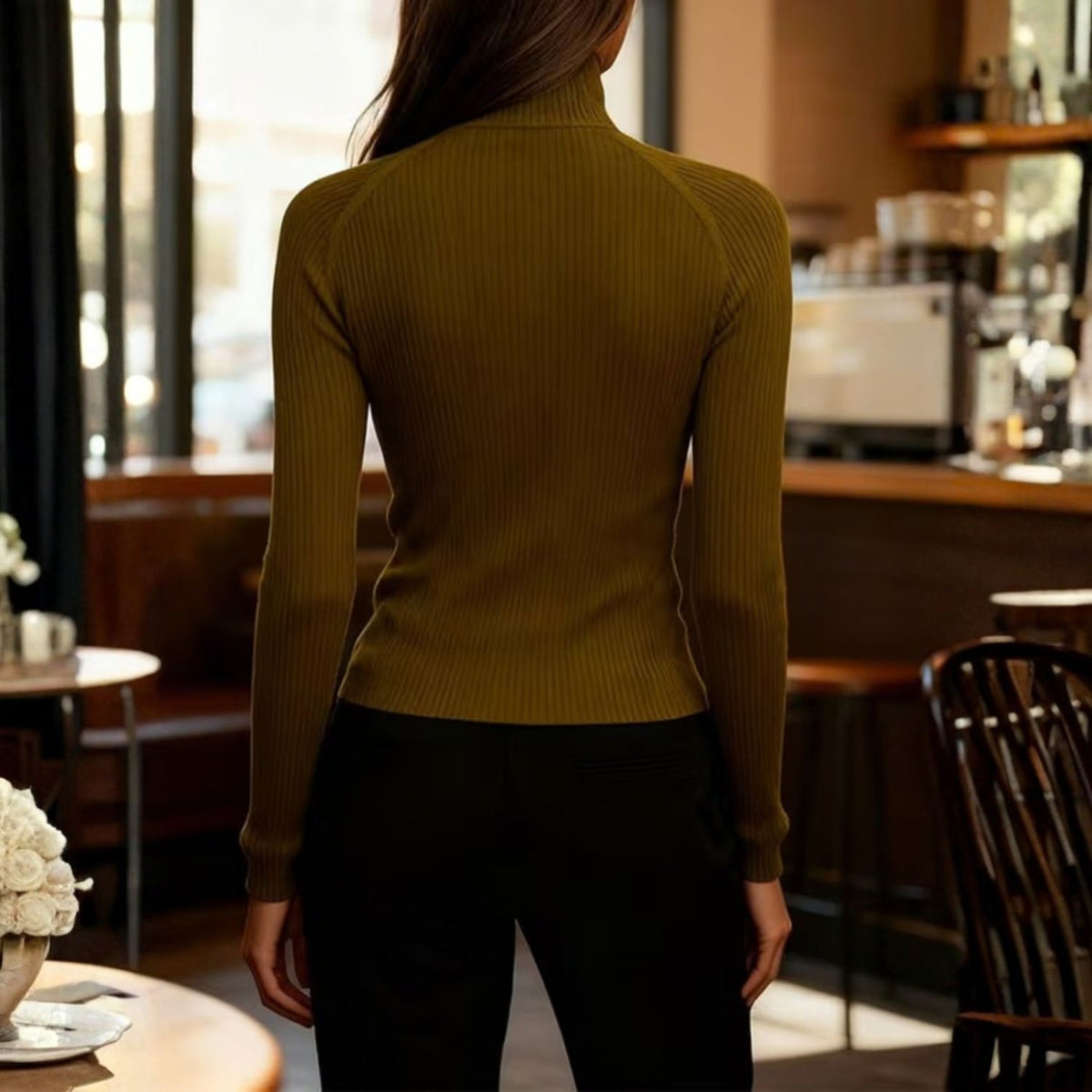 Women’s Ribbed Half Zip Top