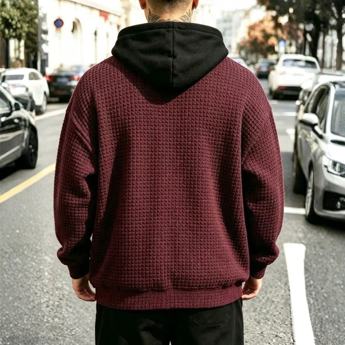 Men’s Textured Hooded Jacket