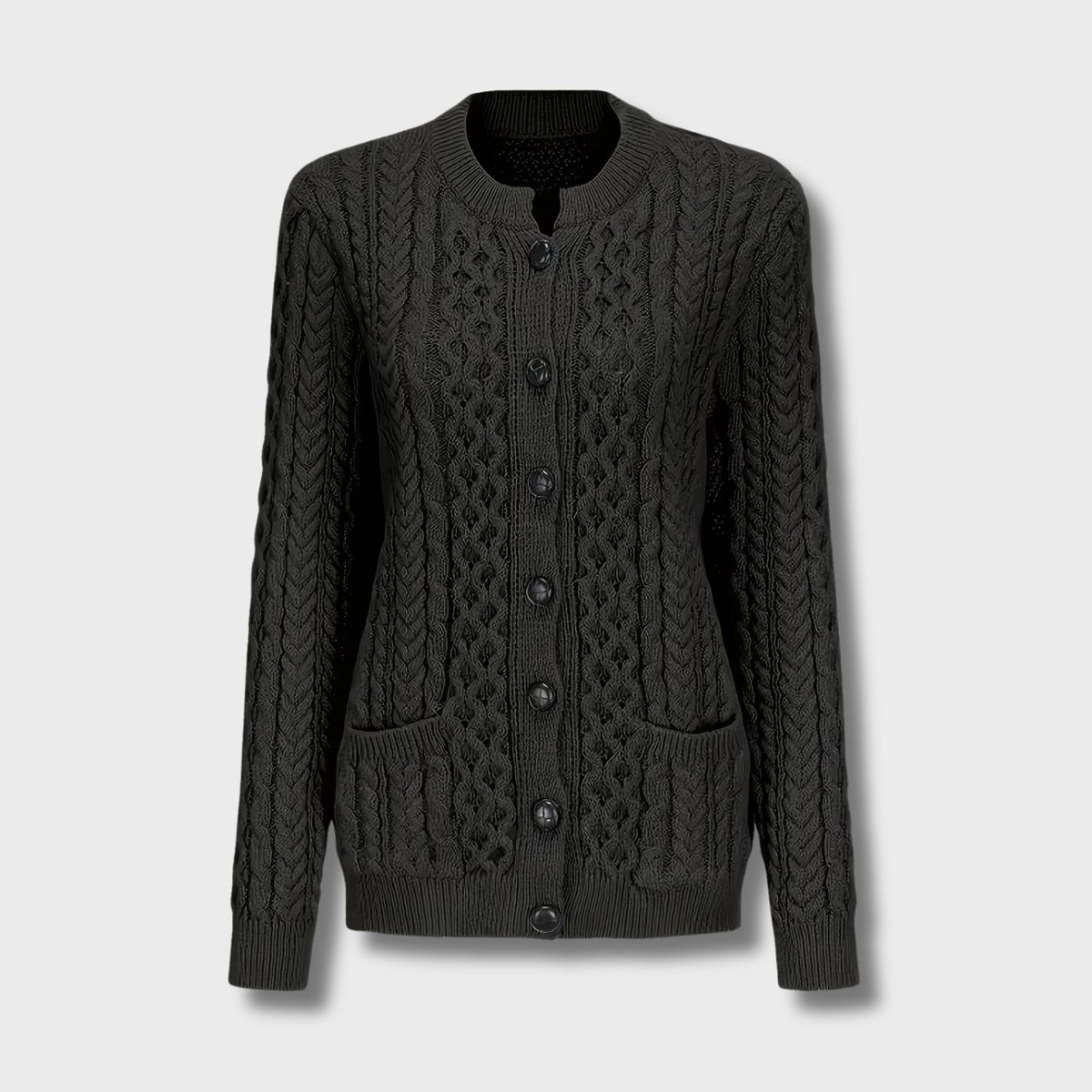 Cable Knit Button Cardigan