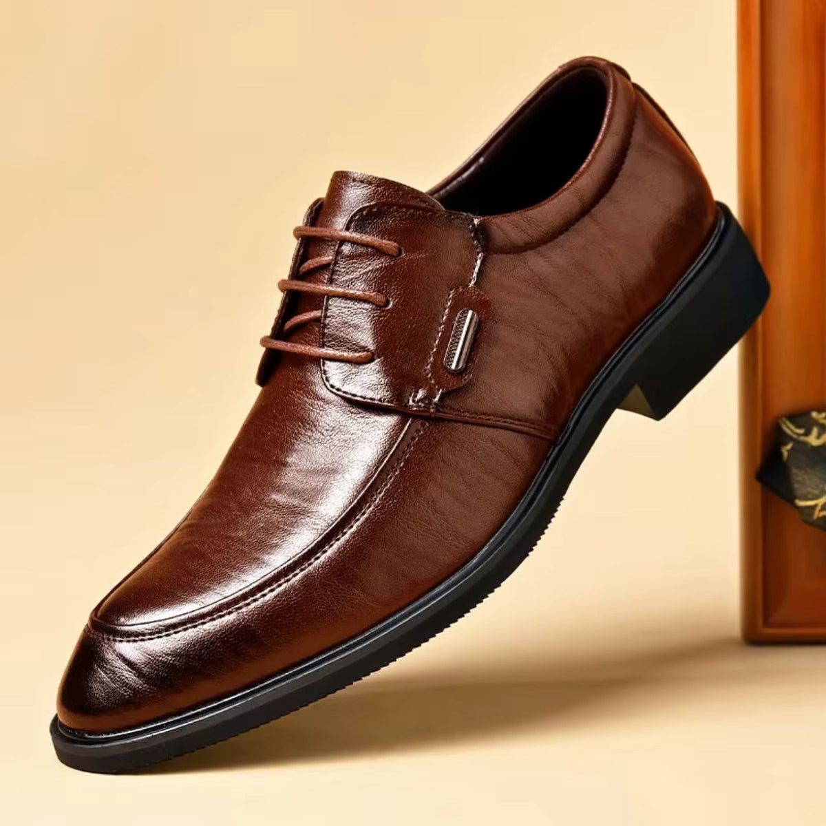 Leather Lace Up Oxford Shoes