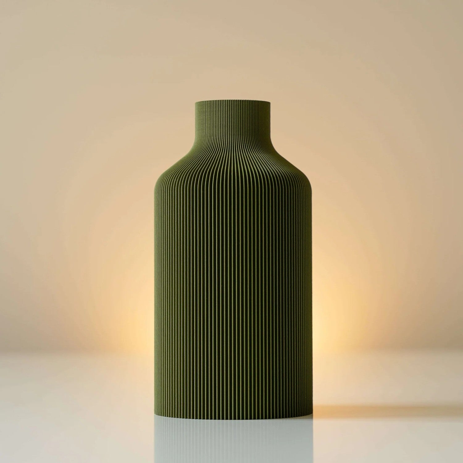Modern Ribbed Bottle Vase