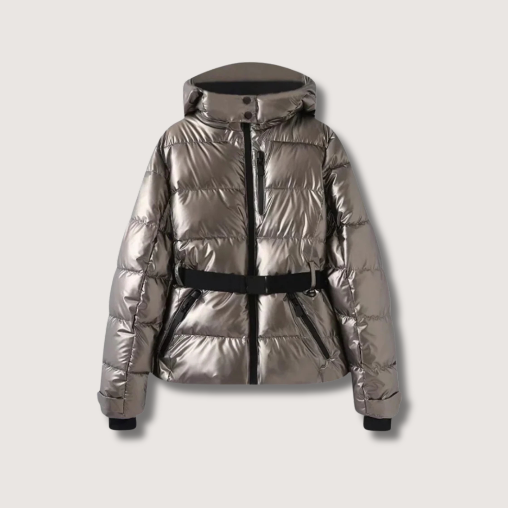 Women's Belted Hooded Puffer Jacket